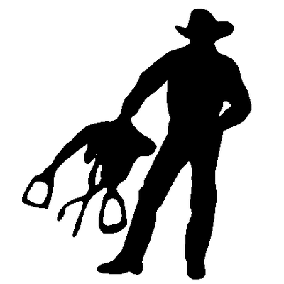 Cowboy and Saddle graphic 378f