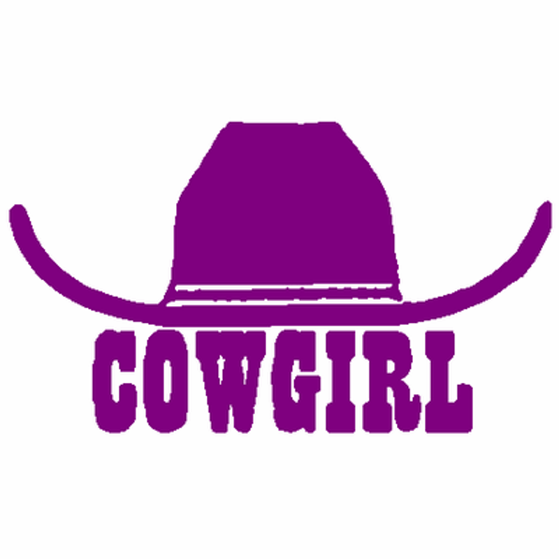 Cowgirl vinyl sticker 138