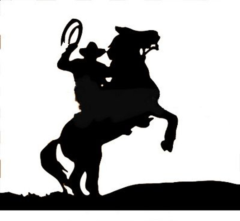 horse rider cowboy western decal