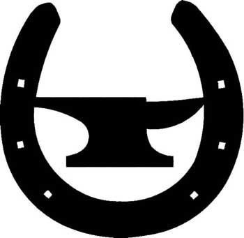 Horseshoe anvil cowboy decals