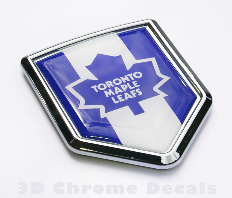 Canada Toronto Maple Leafs NHL Flag Car Chrome Emblem Decal