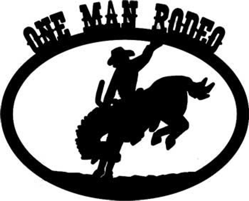 One Man Rodeo Decal 96