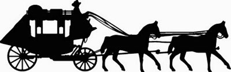 Stage Coach Diecut Western Decal