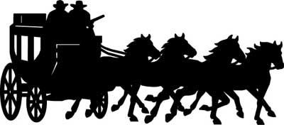 Stagecoach cowboy western decal 2