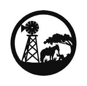 windmill scene cowboy