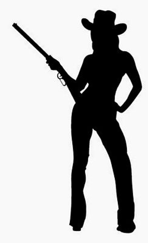 Cowgirl Silhouette Decal