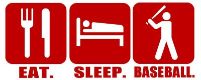 Eat Sleep Play BASEBALL Die cut Vinyl Decal