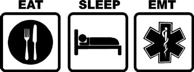 Eat Sleep Play EMT Die cut Vinyl Decal