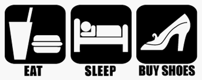 Eat Sleep Play SHOES Die cut Vinyl Decal