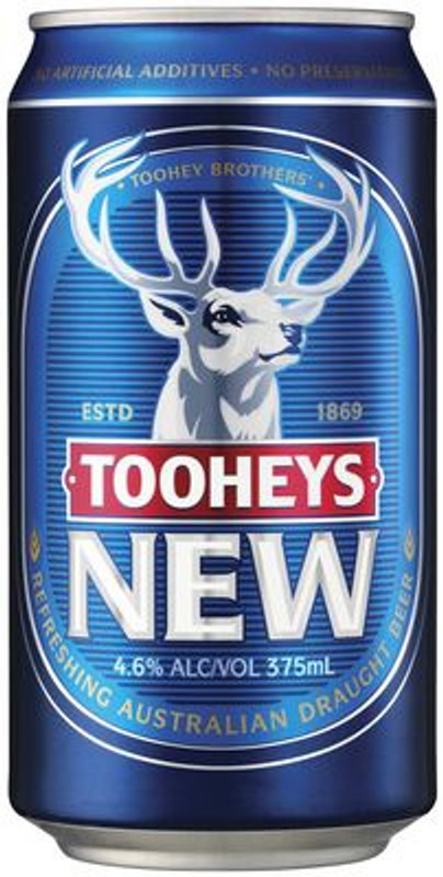 TOOHEYS new can shaped BOOZE sticker