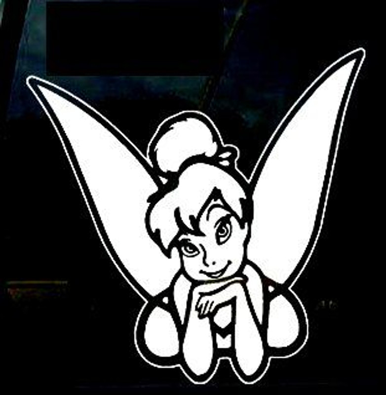 Tinker with Hands on Chin Decal Sticker