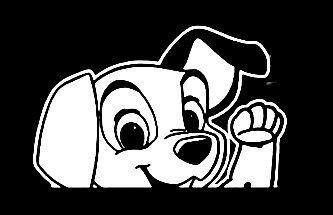 101 Dalmatian Puppy Wave Decal Sticker