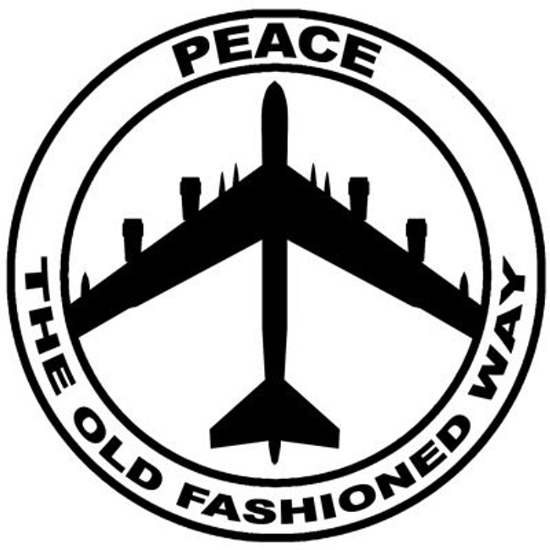 B52 Peace Sign The Old Fashioned Way Decal