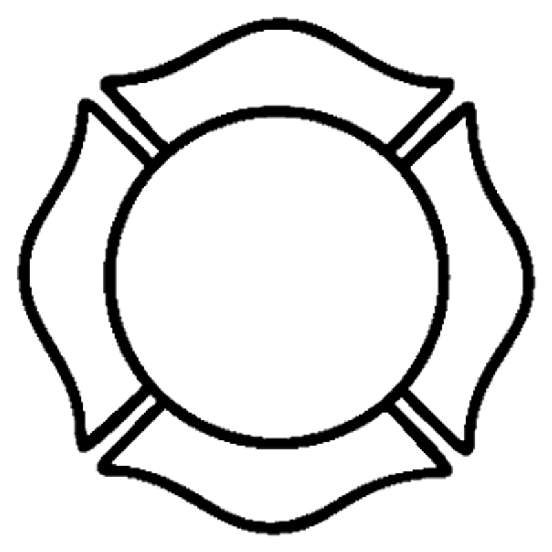 Firefighter Maltese Cross Diecut Decal
