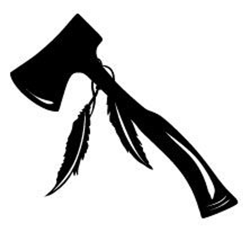 Tomahawk Decal with Feathers 3 Tomahawk Decal with Feathers 3