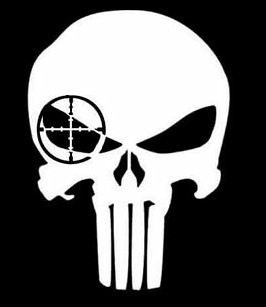 punisher skull scope eye decal