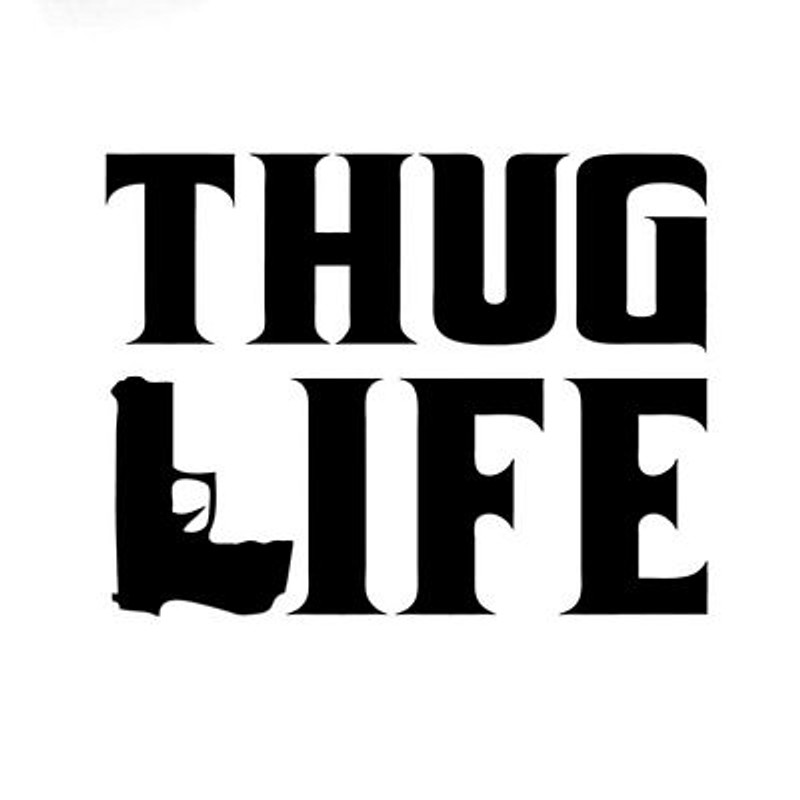 Thug Life gun Sticker