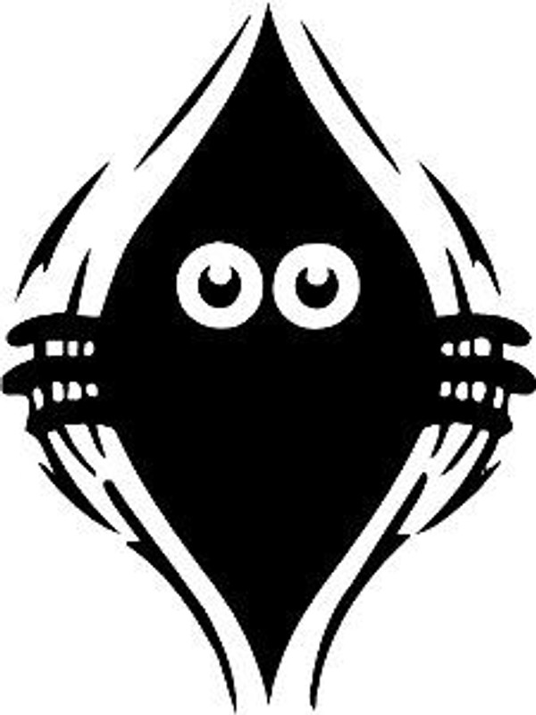 Evil Peeping Peek Boo Monster Funny Sticker 2