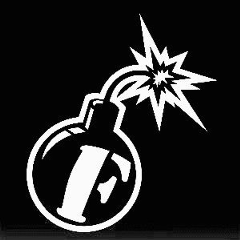 f bomb funny die cut decal 2