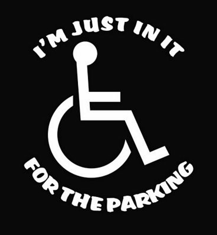 Handicap Parking Die Cut Vinyl Decal Sticker