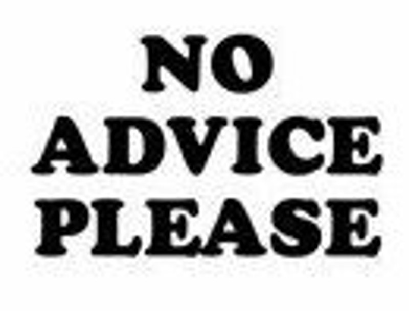 No Advice Decal