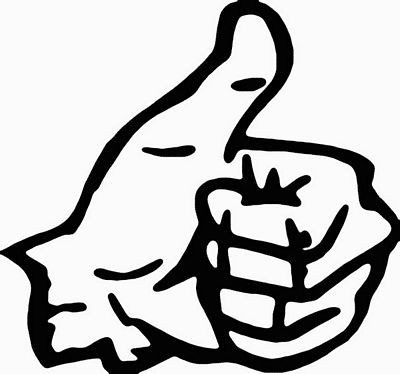Thumbs Up Vinyl Diecut Decal