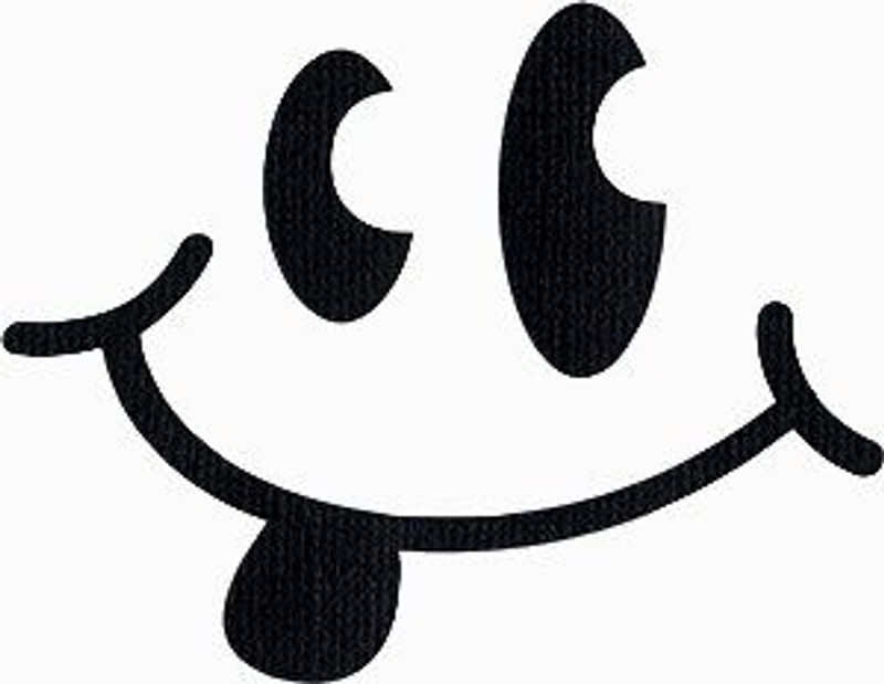 Smiley Silly Face Die Cut Decal