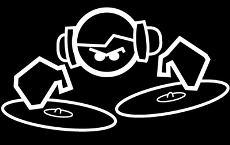 dj mixer diecut music decal 44