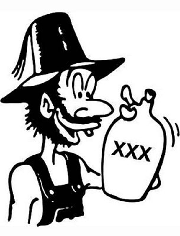HILLBILLY XXX JUG DECAL