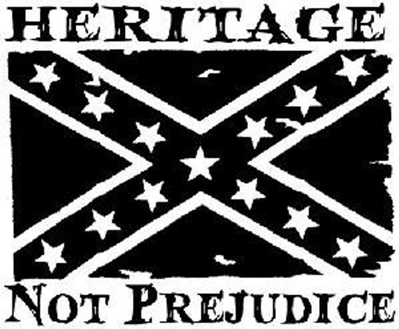 rebel flag heritage die cut decal