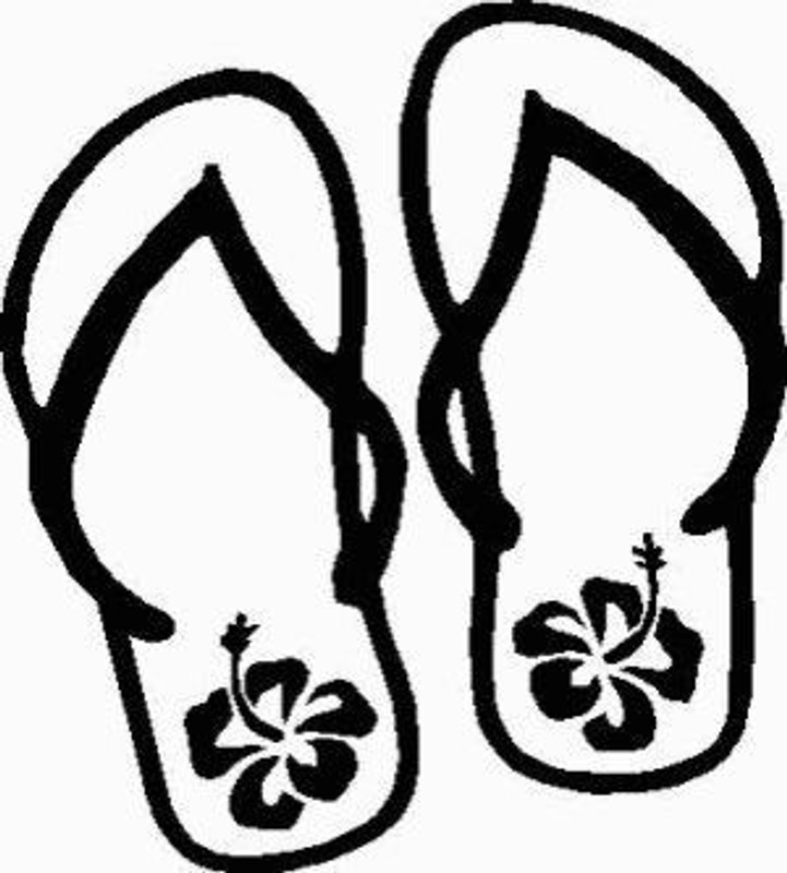 Flip Flop Flower Decals