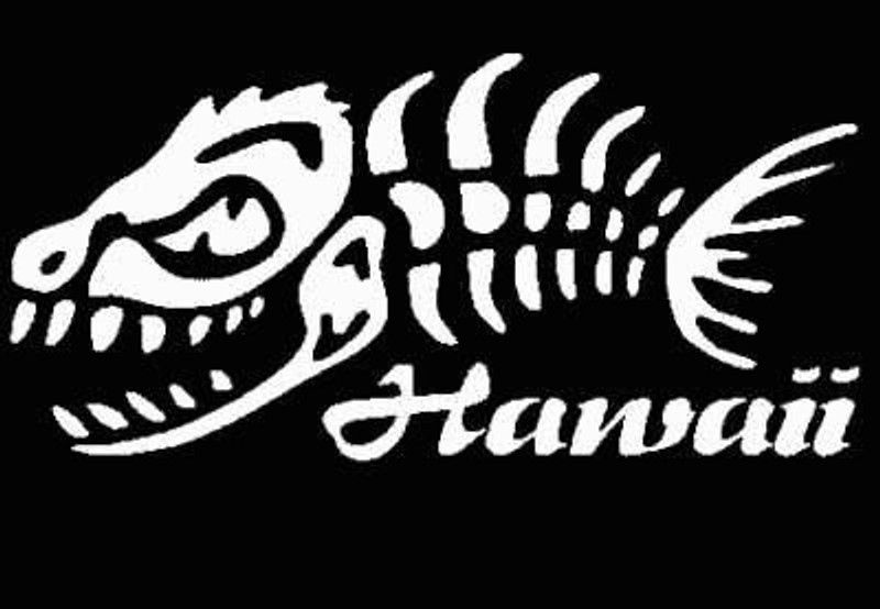 Hawaiian Fish Bones Sticker