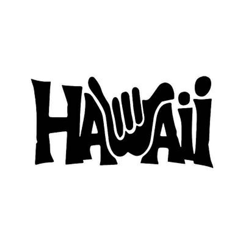 Shaka Hand Hawaii Vinyl Decal Sticker