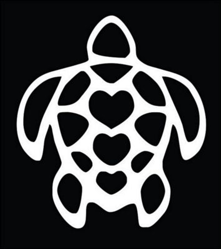 Turtle Heart Vinyl Decal Sticker