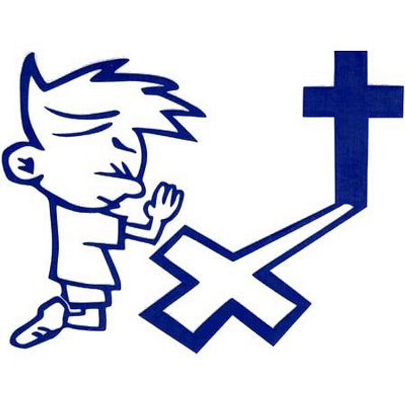 Boy Praying Decal 20d