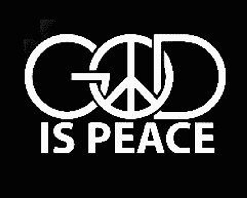 God is Peace Die Cut Car Decal God is Peace Die Cut Car Decal