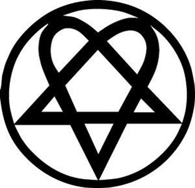 Heartagram Decal Sticker