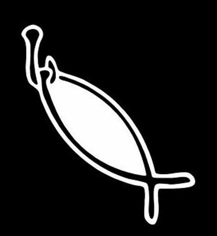 Hooked on Jesus Fish Decal Sticker