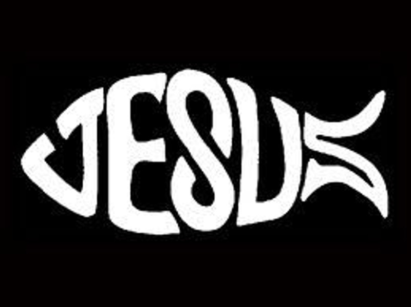 JESUS FISH SHAPED DECAL 4
