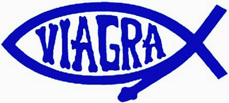 Viagra Fish Die Cut Car Window Wall Sticker Decal