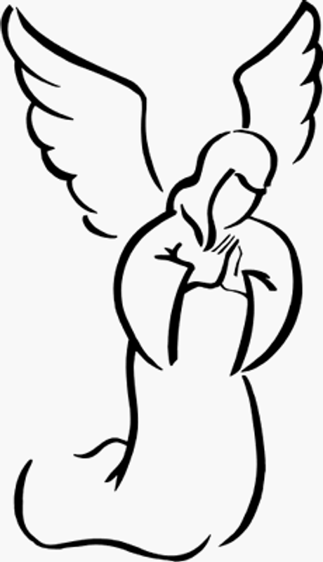 Angel in Prayer Decal 1843