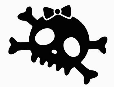 Girl Skull Sticker 2438