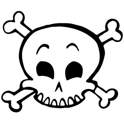 Happy Skull Decal 1816