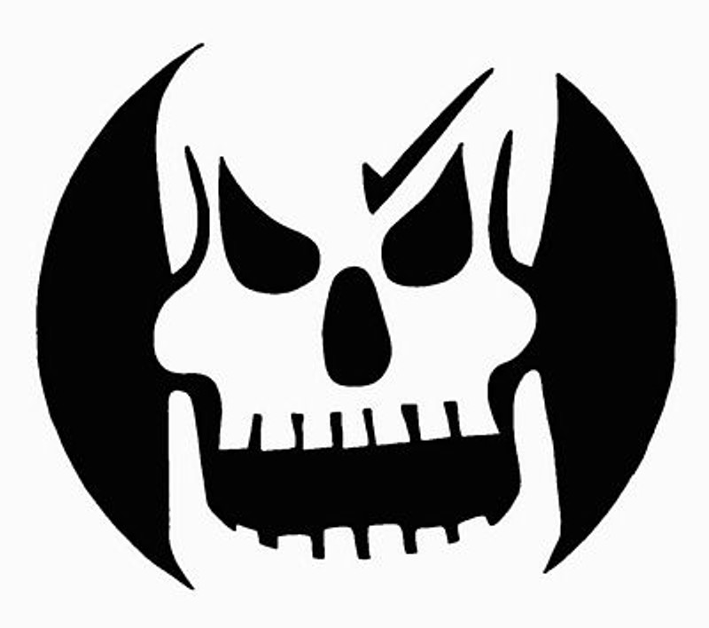 skull pumpkin pattern decal