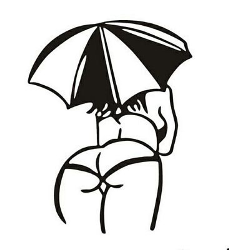 Sexy Girl Ass Car stickers Lady Umbrella xxx decal Sexy Girl Ass Car stickers Lady Umbrella xxx decal