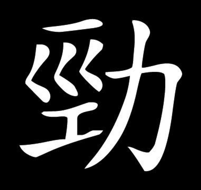 Japanese Letters Vinyl International Decal POWERFUL