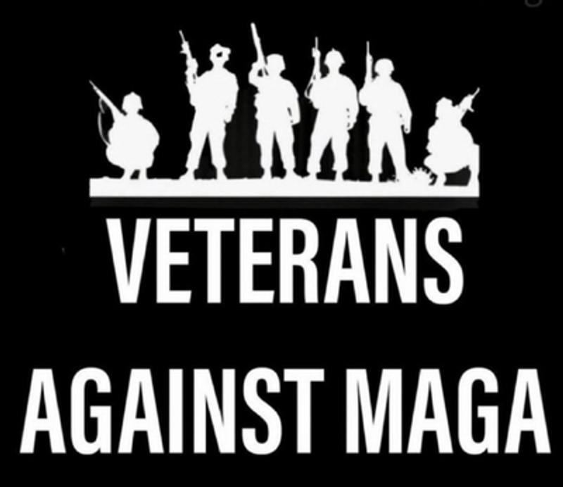VETERANS AGAINST MAGA POLITICAL STICKER