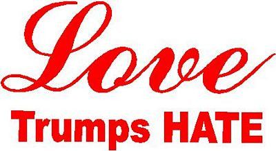 LOVE TRUMPS HATE 2016 diecut decal