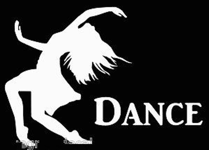 Dance Sticker Text and Silhouette Decal Dance Sticker Text and Silhouette Decal