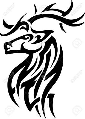 tribal deer decal 2